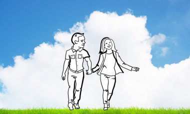 Elle çizilmiş mutlu aile