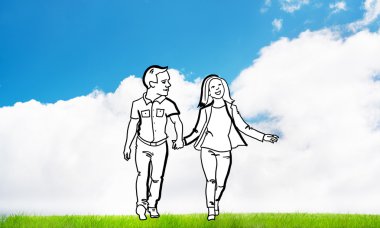 Elle çizilmiş mutlu aile