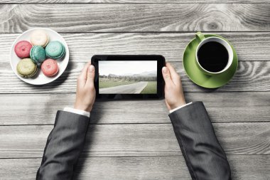 iş kadını kahve molası