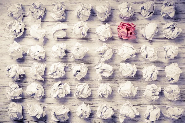 Conjunto de bolas de papel arrugadas — Foto de Stock