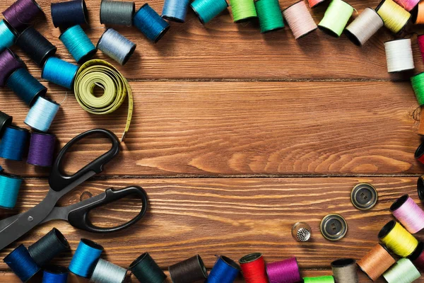 Предметы для шитья или DIY — стоковое фото