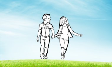 Elle çizilmiş mutlu aile