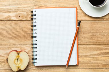 boş kağıt kahve ile