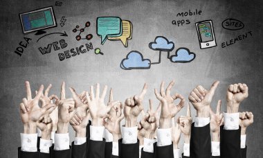 Bir dizi el hareketi.