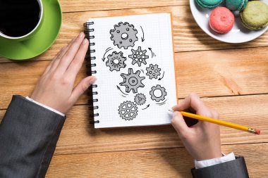 Not Defteri'nde çizim işkadını