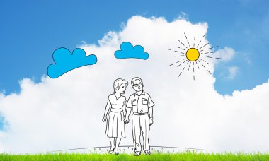 Elle çizilmiş mutlu aile