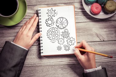 Not Defteri'nde çizim işkadını