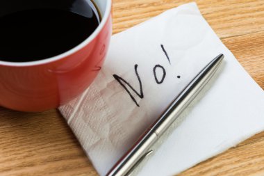 Peçeteye yazılmış romantik mesaj