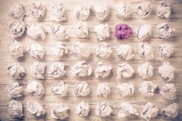 Set of crumpled paper balls — Stock Photo, Image