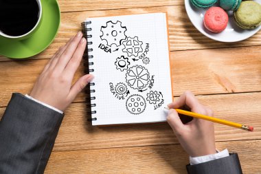 Not Defteri'nde çizim işkadını