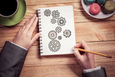 Not Defteri'nde çizim işkadını