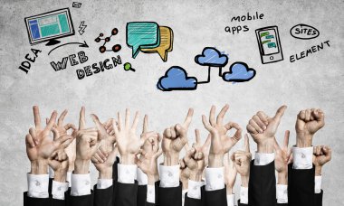 Bir dizi el hareketi.