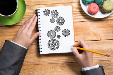 Not Defteri'nde çizim işkadını