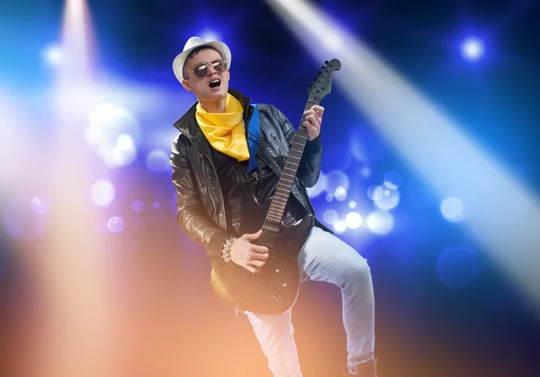 Rock star sul palco — Foto Stock
