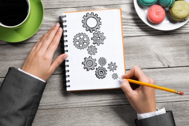 Not Defteri'nde çizim işkadını