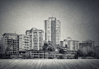 Şehir tasarım duvar