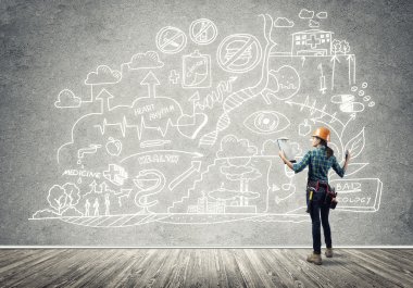 Endüstriyel inşaat ve bakım kavramı