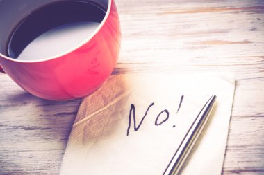 Hayır peçete ve Kupası kelime