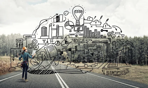 Endüstriyel inşaat ve bakım kavramı