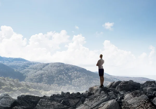 Att nå toppen av framgång — Stockfoto