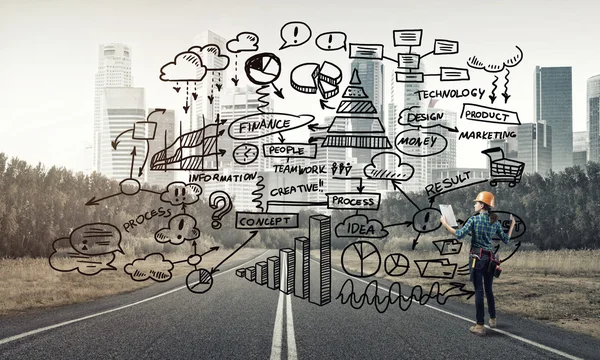 Endüstriyel inşaat ve bakım kavramı