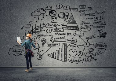 Endüstriyel inşaat ve bakım kavramı