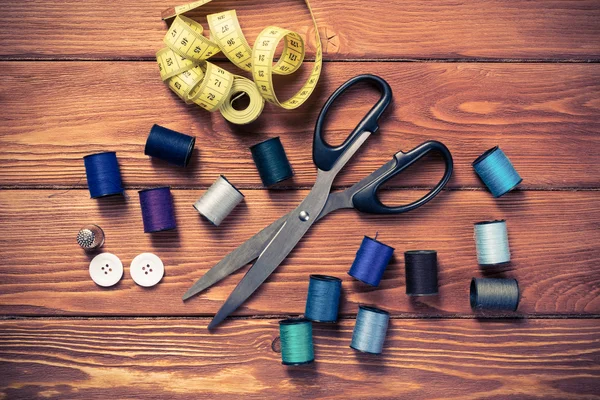 Предметы для шитья или DIY — стоковое фото