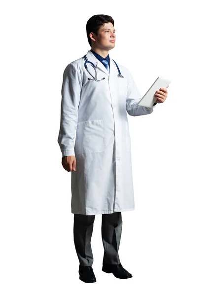 Lekarz z tabletem — Zdjęcie stockowe