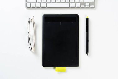 Modern çalışma alanının en üst görünümü