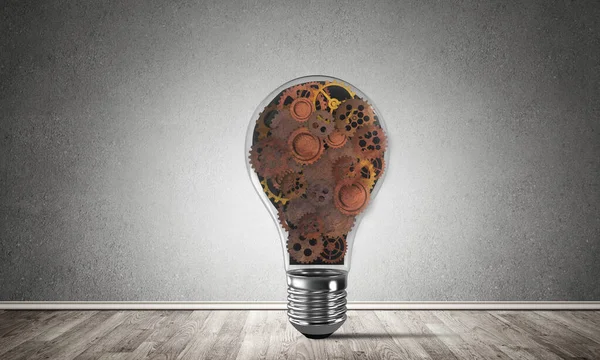 Concept of lightbulb as symbol of new idea. — Stock Photo, Image