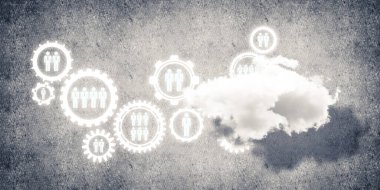 Bağlantı ve veri paylaşımı için kablosuz teknolojiler soyut bir kavram olarak