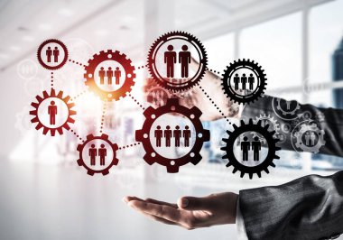 Cogwheel ve dişli mekanizması sosyal iletişim kavramı olarak