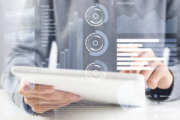 Businessman analyzing financial data concept — Stock Photo, Image