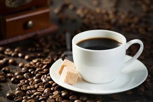 Tazza di caffè nero — Foto Stock