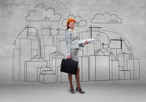 Woman architect — Stock Photo, Image