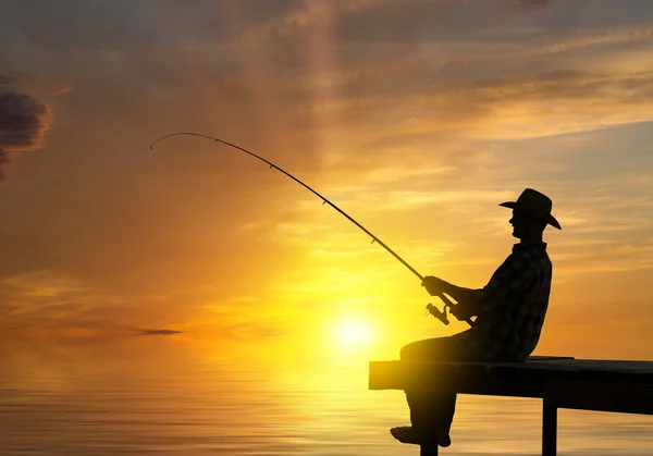 Evening fishing — Stock Photo, Image