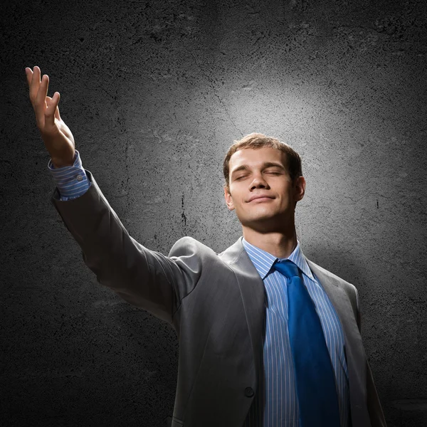 Gesturing businessman — Stock Photo, Image