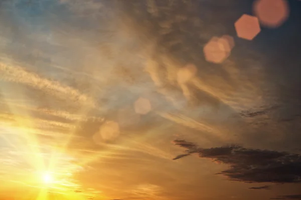 Puesta de sol en el cielo — Foto de Stock