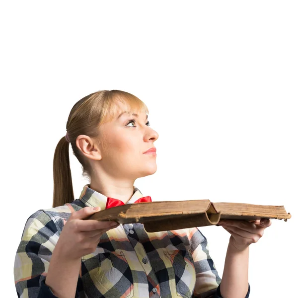 Chica con libro —  Fotos de Stock