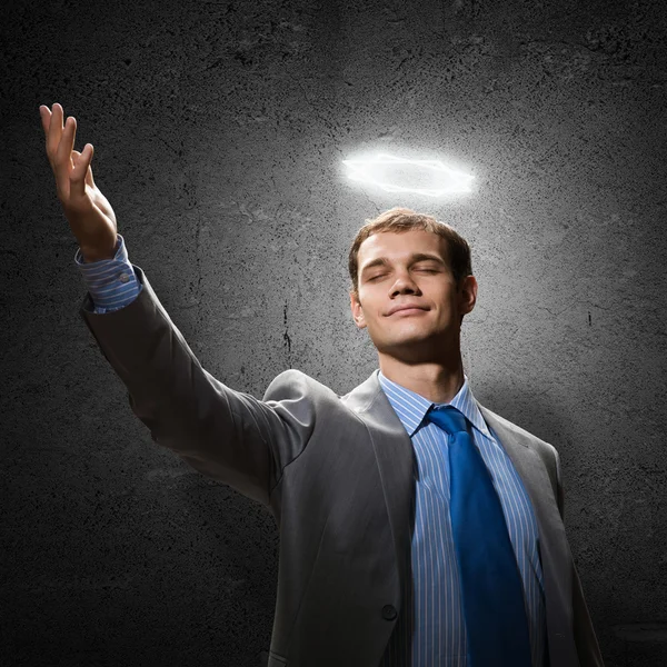 Saint businessman — Stock Photo, Image