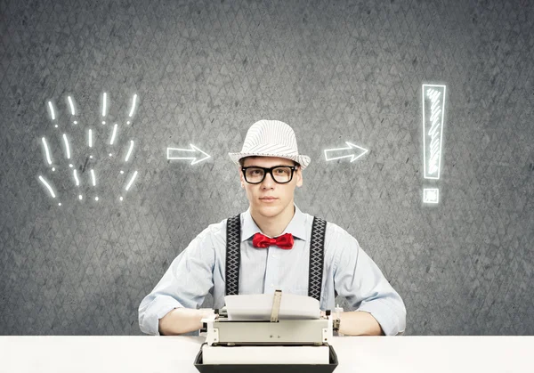 Guy writer — Stock Photo, Image