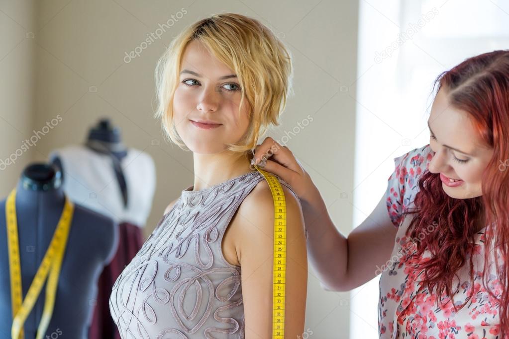 Dressmaker at work