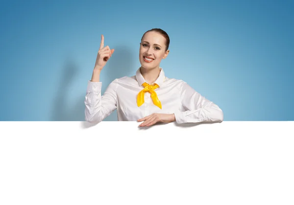 Woman presenting something — Stock Photo, Image