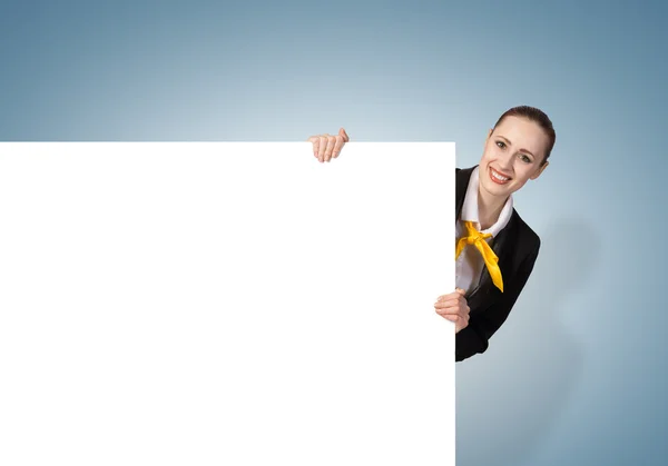 Woman presenting something — Stock Photo, Image