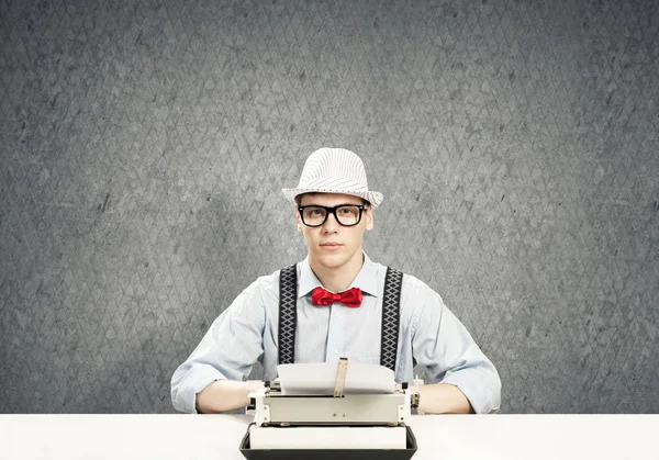 Guy writer — Stock Photo, Image