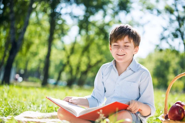 Ragazzo nel parco estivo — Foto Stock