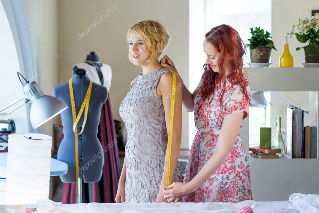 Dressmaker at work