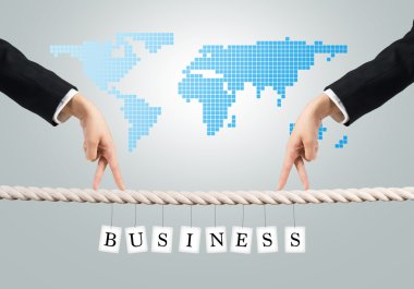 İşadamları ortaklık kavramı eller