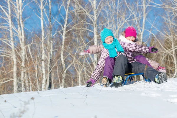 Two cute girls having fun — Stock Photo, Image