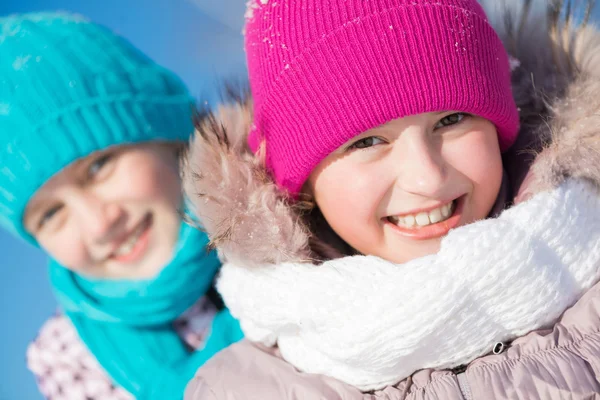 Two cute girls having fun — Stock Photo, Image